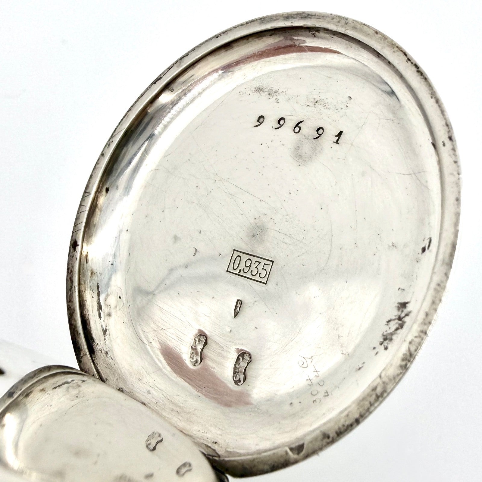 Antique Swiss 935 Silver Kundert “Best Swiss” Pocket Watch - Working