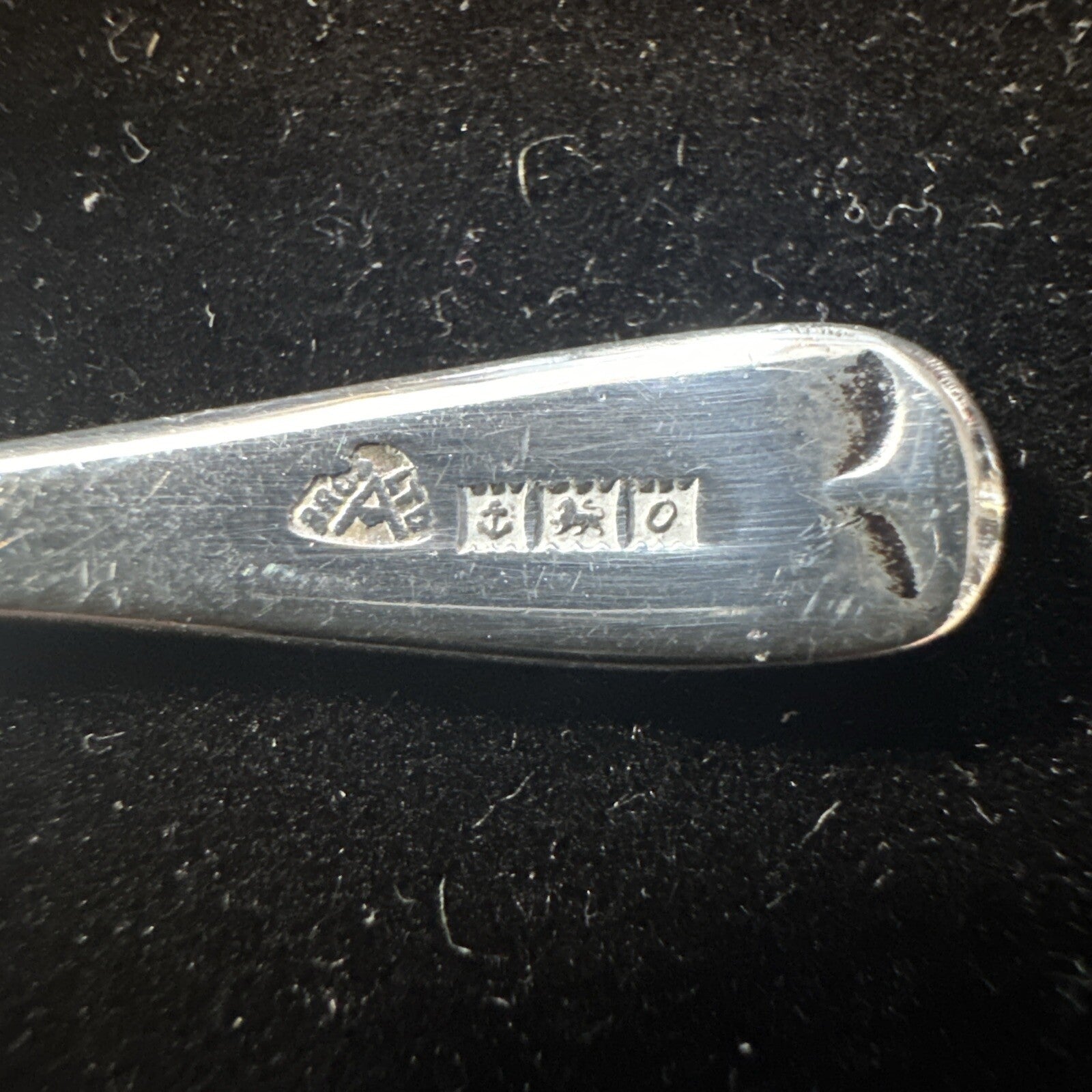 Vintage Silver Salt & Spoon - Birmingham 1963 Adie Brothers Ltd