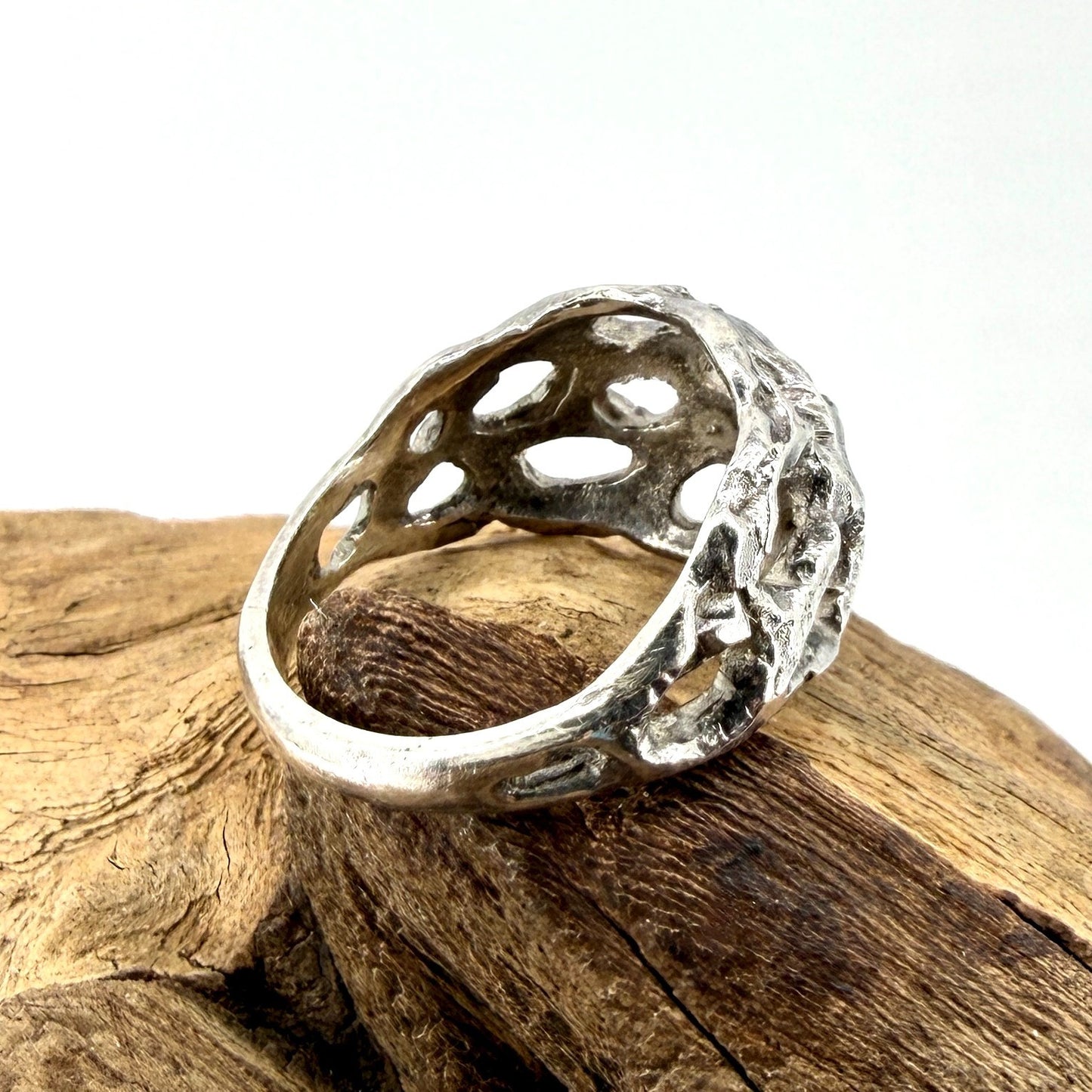 Vintage Sterling Silver Ring – Albion Craft Co. London 1970 – Size L½