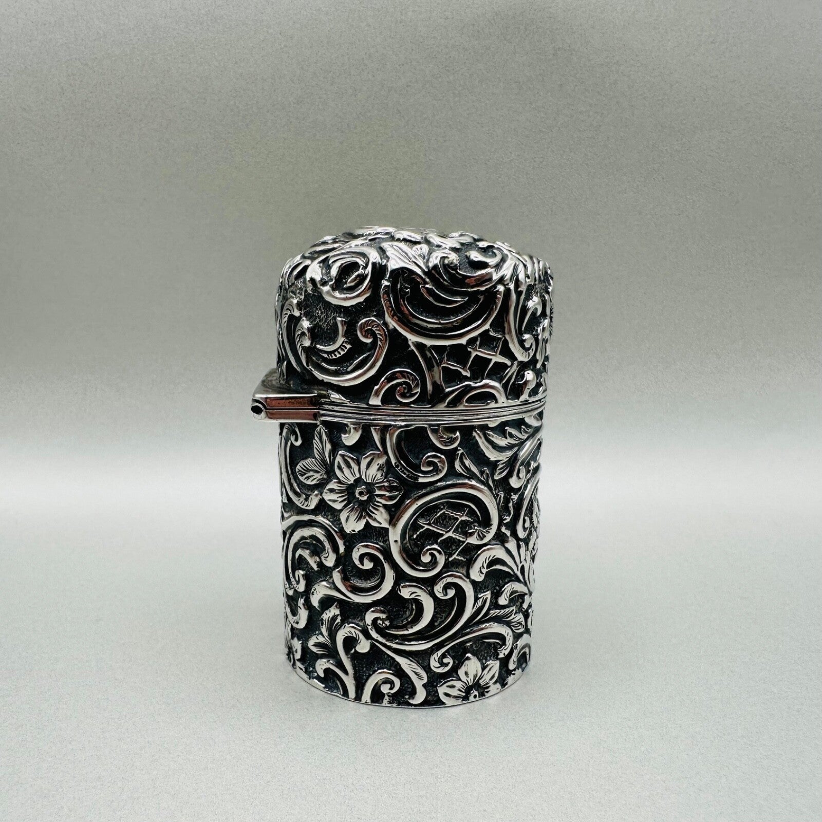 Antique Victorian Solid Silver Scent Perfume Bottle - Henry Matthews 1876