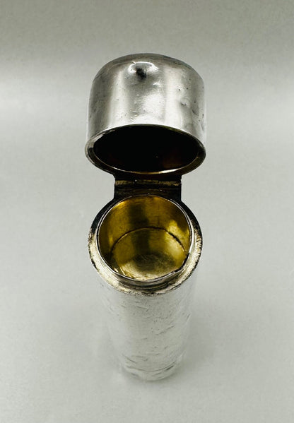 Antique Sterling Silver Scent Bottle & Pill Holder - 1894 Hilliard & Thomason