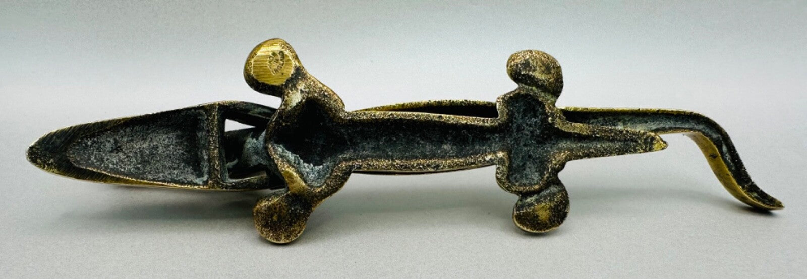 Vintage Brass Crocodile Nutcracker – Made in England