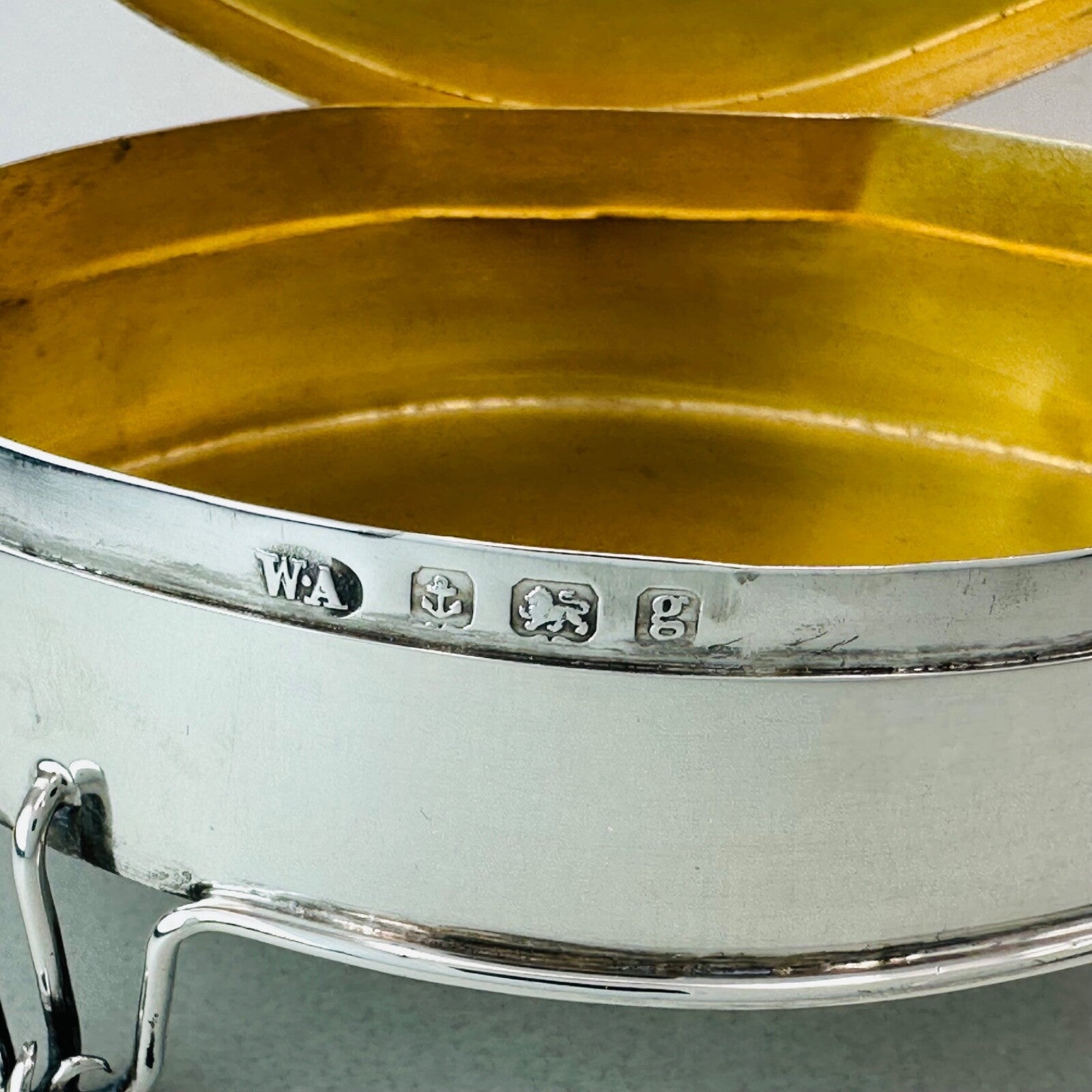 Antique Solid Silver Ring Box by William Aitken - Birmingham 1906