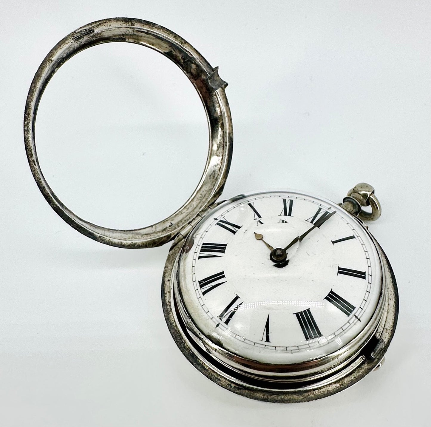 Antique Silver Pair-Cased Verge Fusee Pocket Watch – Charles Percy, London, 1801