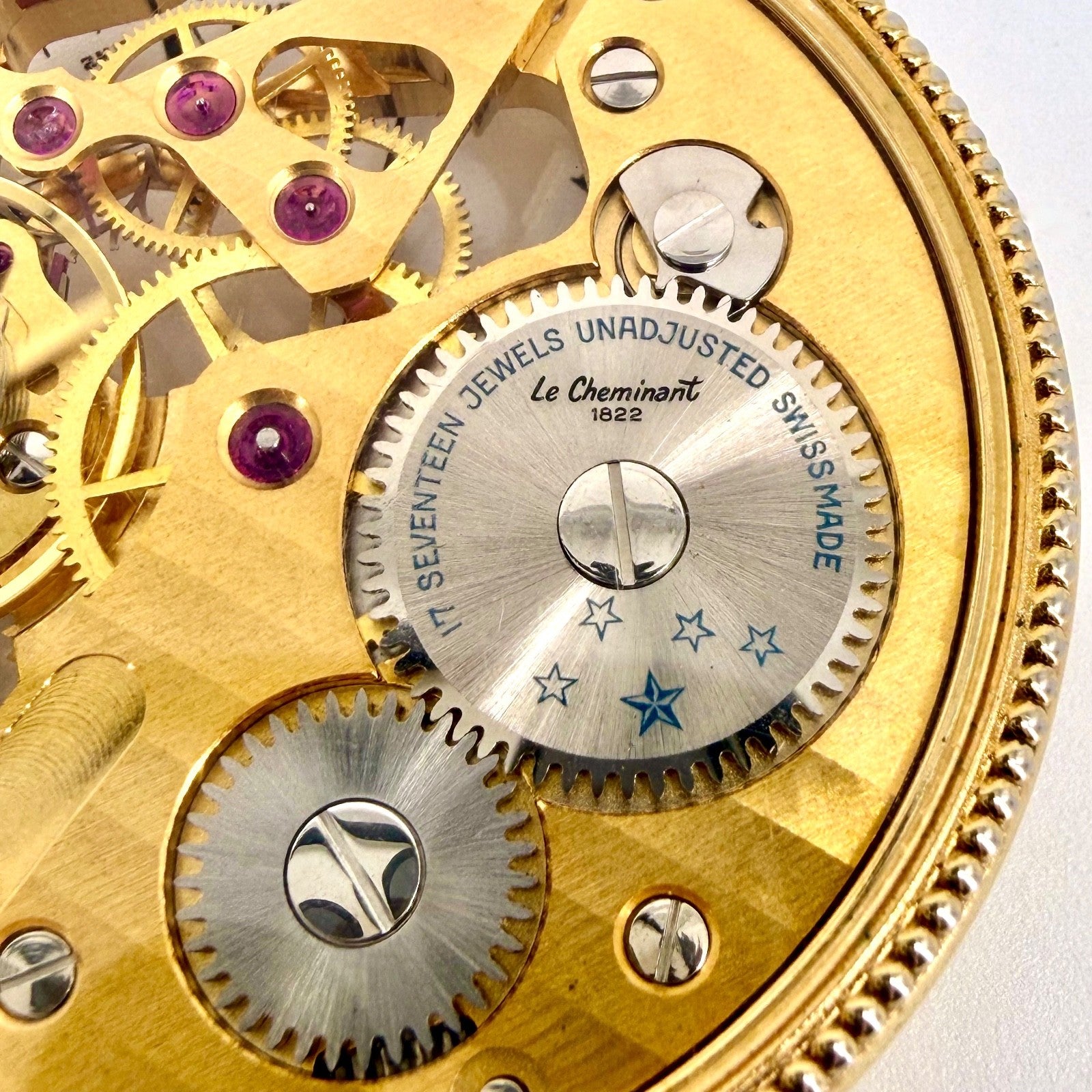 Le Cheminant ETA 6497 Skeleton Pocket Watch – Swiss Made – 17 Jewels – Working