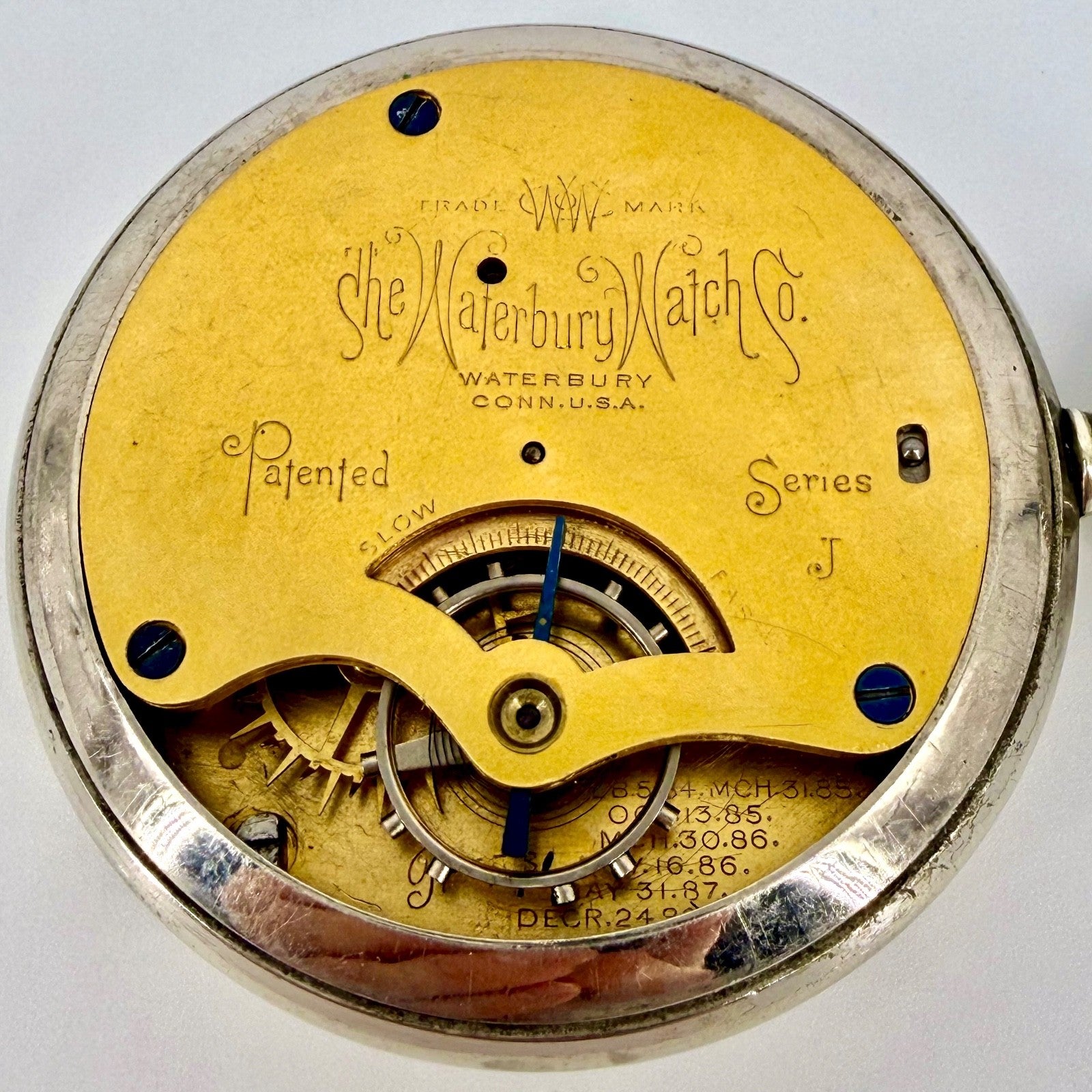Antique “The Waterbury Watch Co.” Pocket Watch – Working – Series J - c.1890s