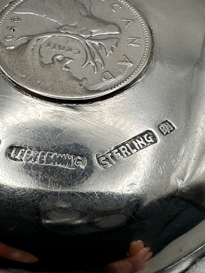 Sterling Silver Canadian Coin Dish - Hong Kong - Lee Yee Hing