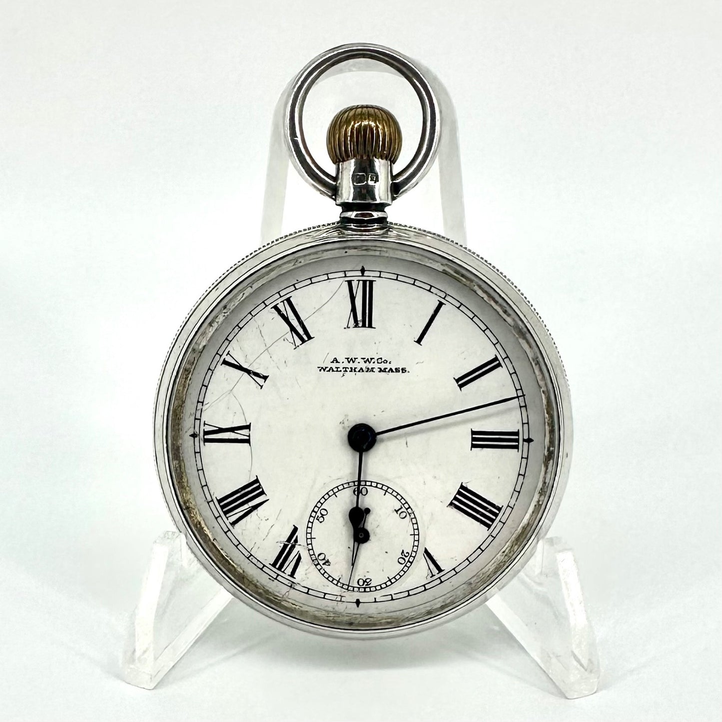 Antique Silver Waltham Pocket Watch, Bond St. Grade, 13 Jewels, 1898 - Working