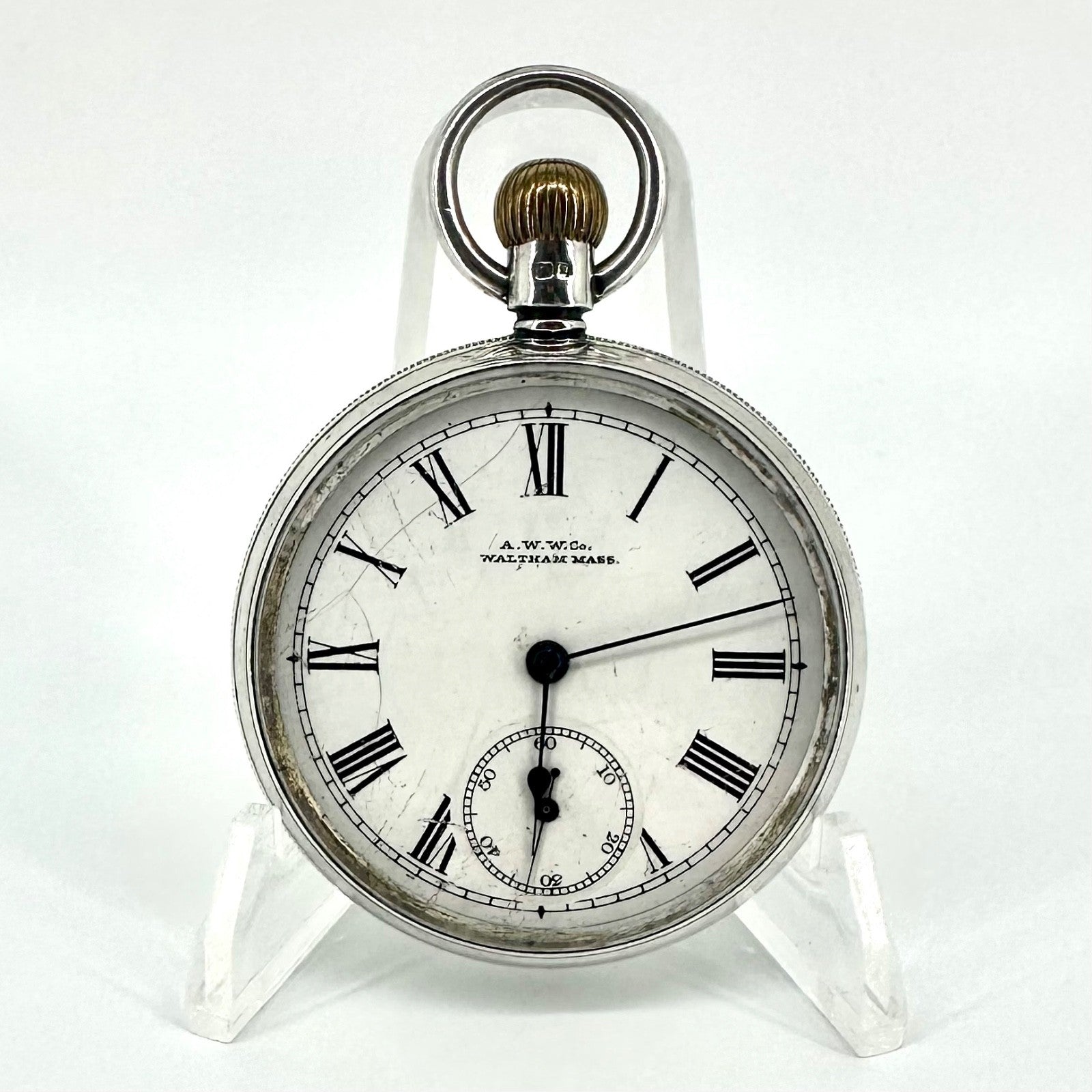 Antique Silver Waltham Pocket Watch, Bond St. Grade, 13 Jewels, 1898 - Working