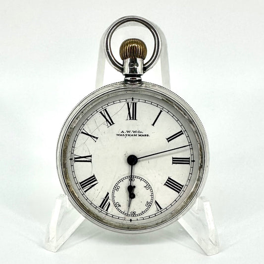 Antique Silver Waltham Pocket Watch, Bond St. Grade, 13 Jewels, 1898 - Working