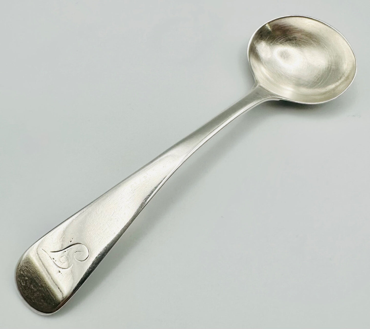 Antique Sterling Silver Salt Spoon – Newcastle 1821 by John Walton – 9.45g