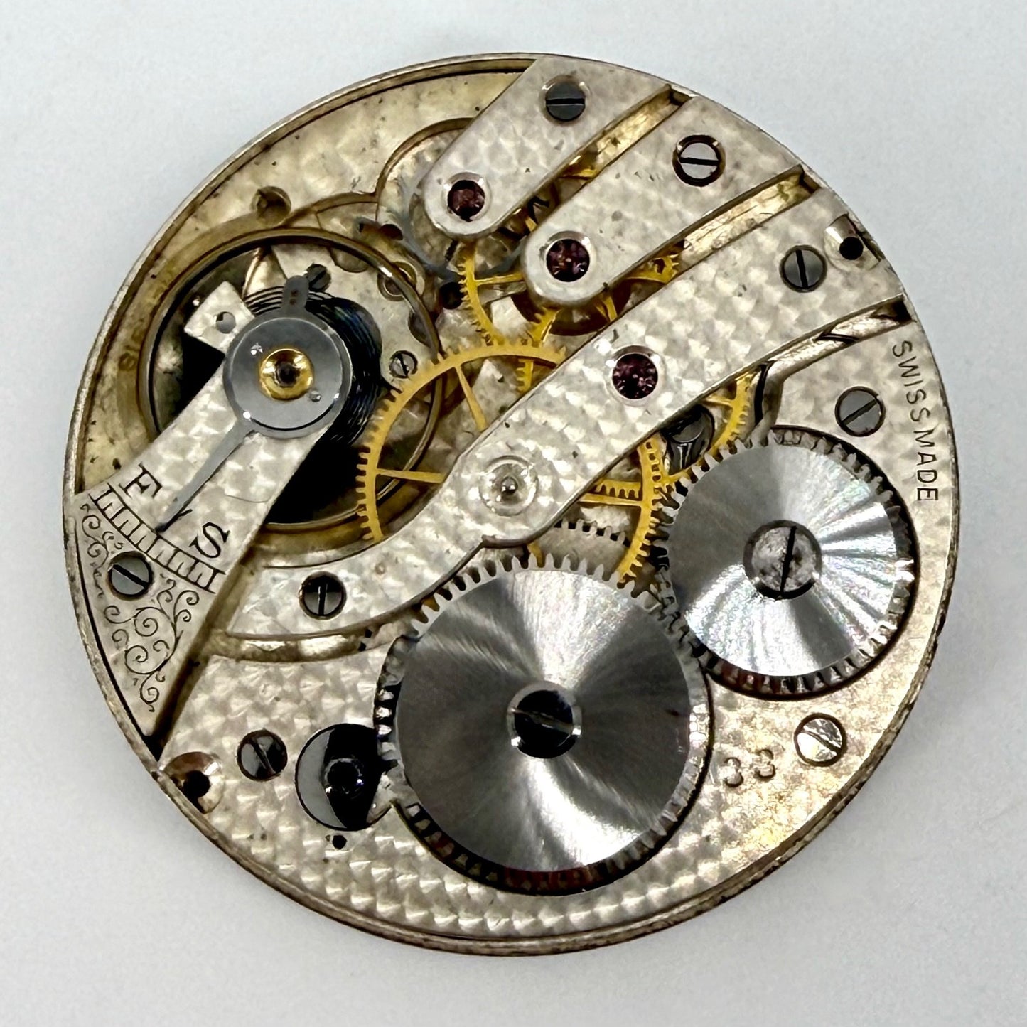 Antique Cyma Tavannes Pocket Watch Movement Swiss Made Ref 918 Working