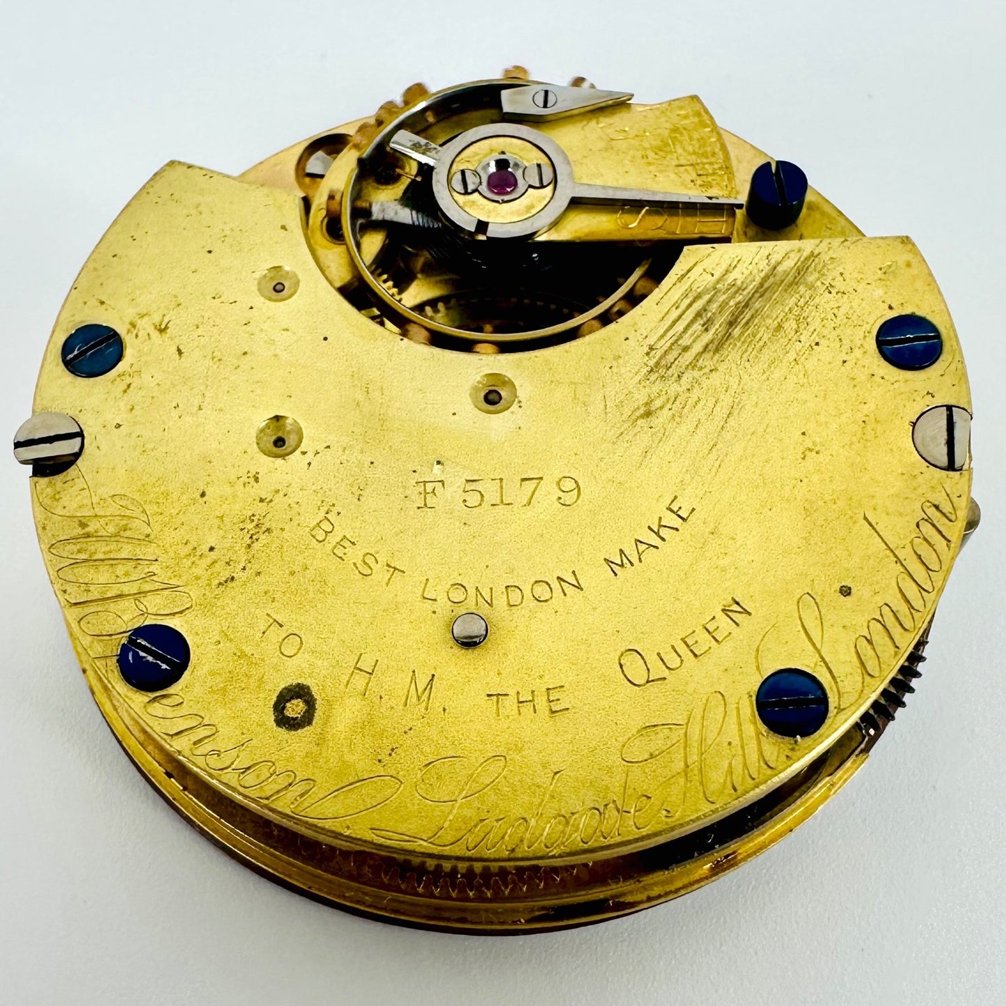 Antique J.W. Benson Pocket Watch Movement - Working