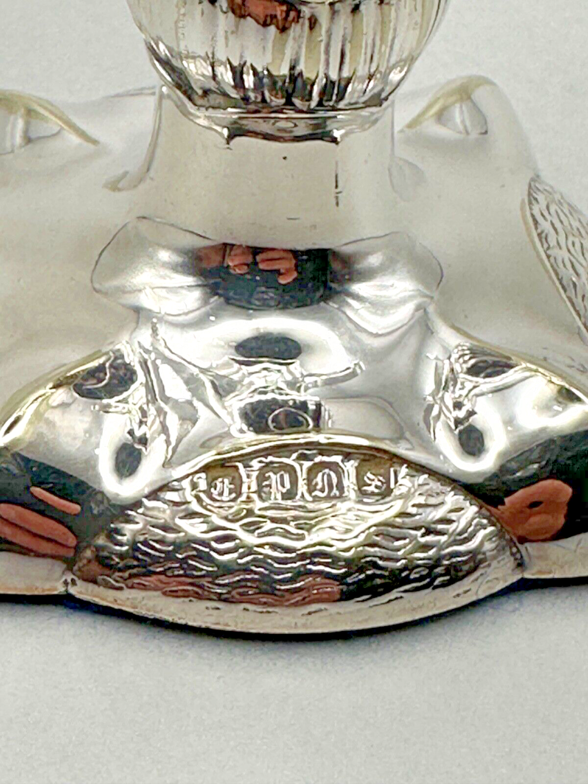 Pair of Antique Silver Plated Claw Vases - EPNS