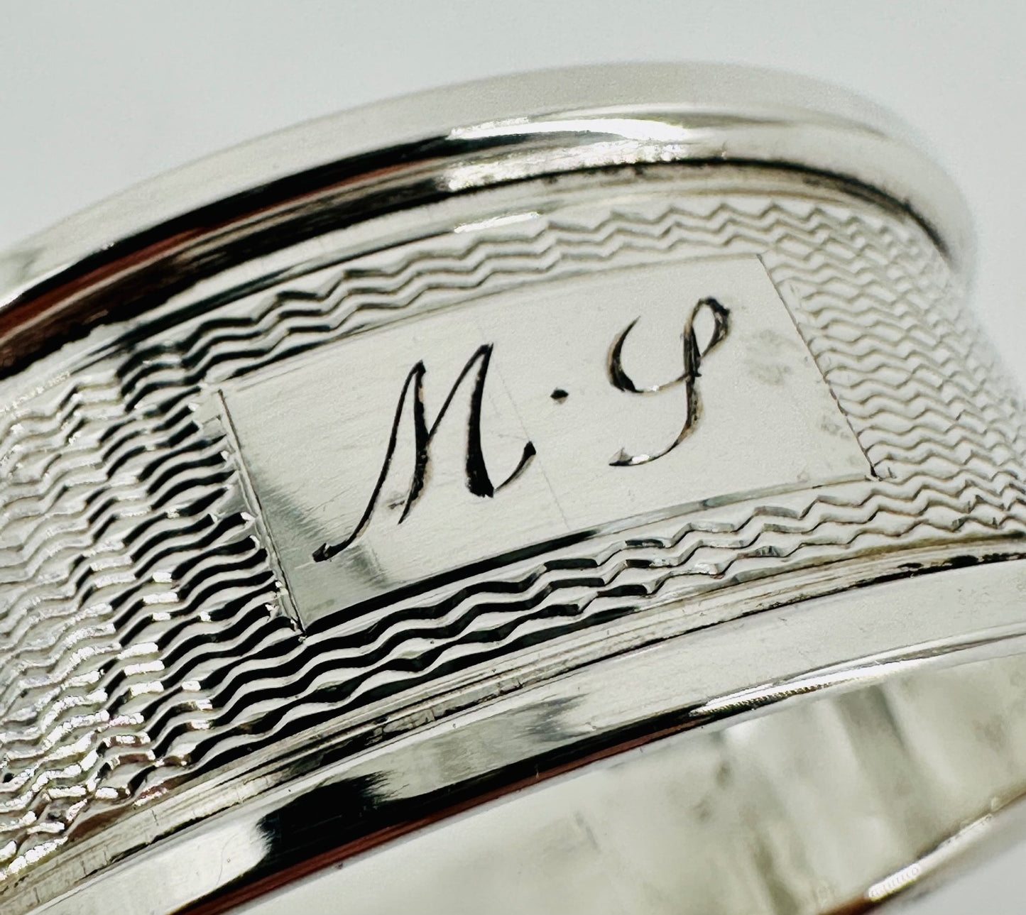Vintage Sterling Silver Napkin Ring – Birmingham 1966 – W I Broadway & Co