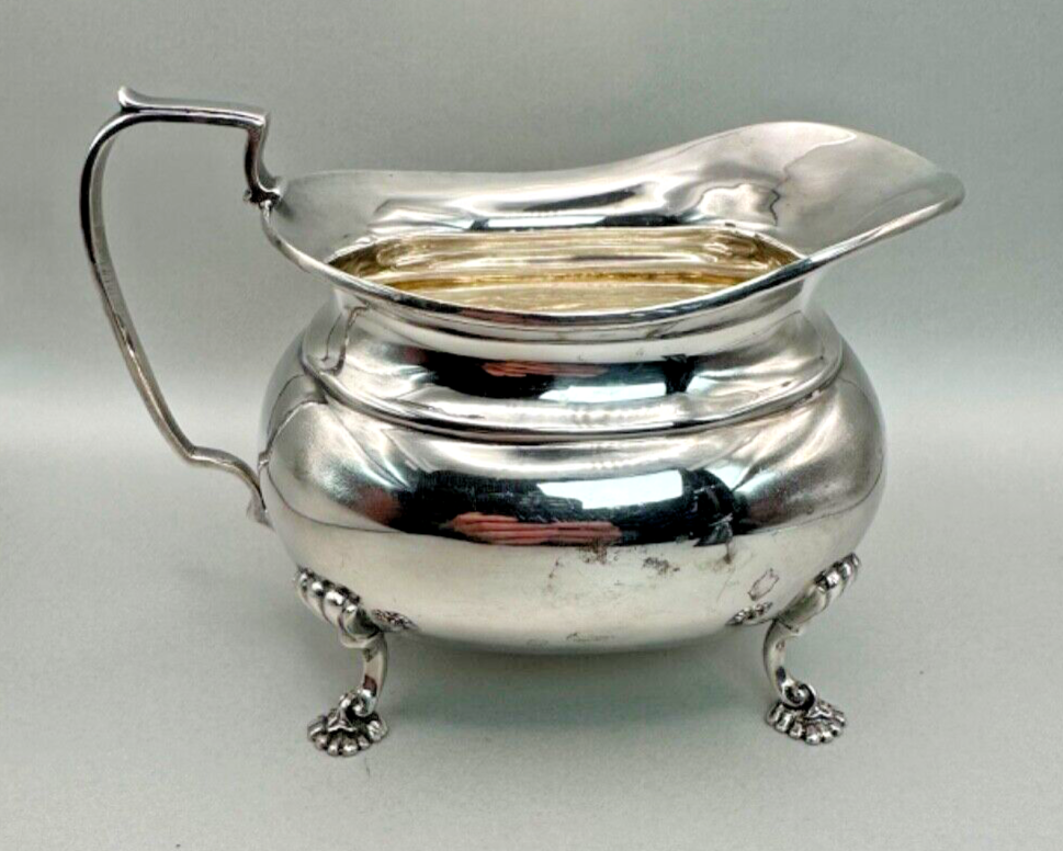 Antique E.P.N.S Silver-Plated Cream Jug with Ornate Feet