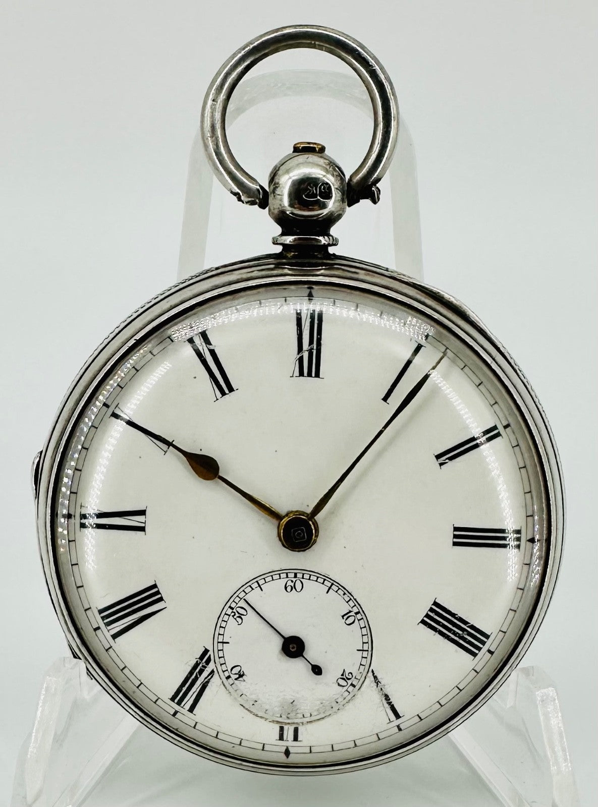 Antique Silver Fusee Pocket Watch London 1873 Samuel Freeman Good Working Order
