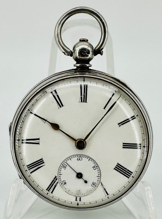 Antique Silver Fusee Pocket Watch London 1873 Samuel Freeman Good Working Order