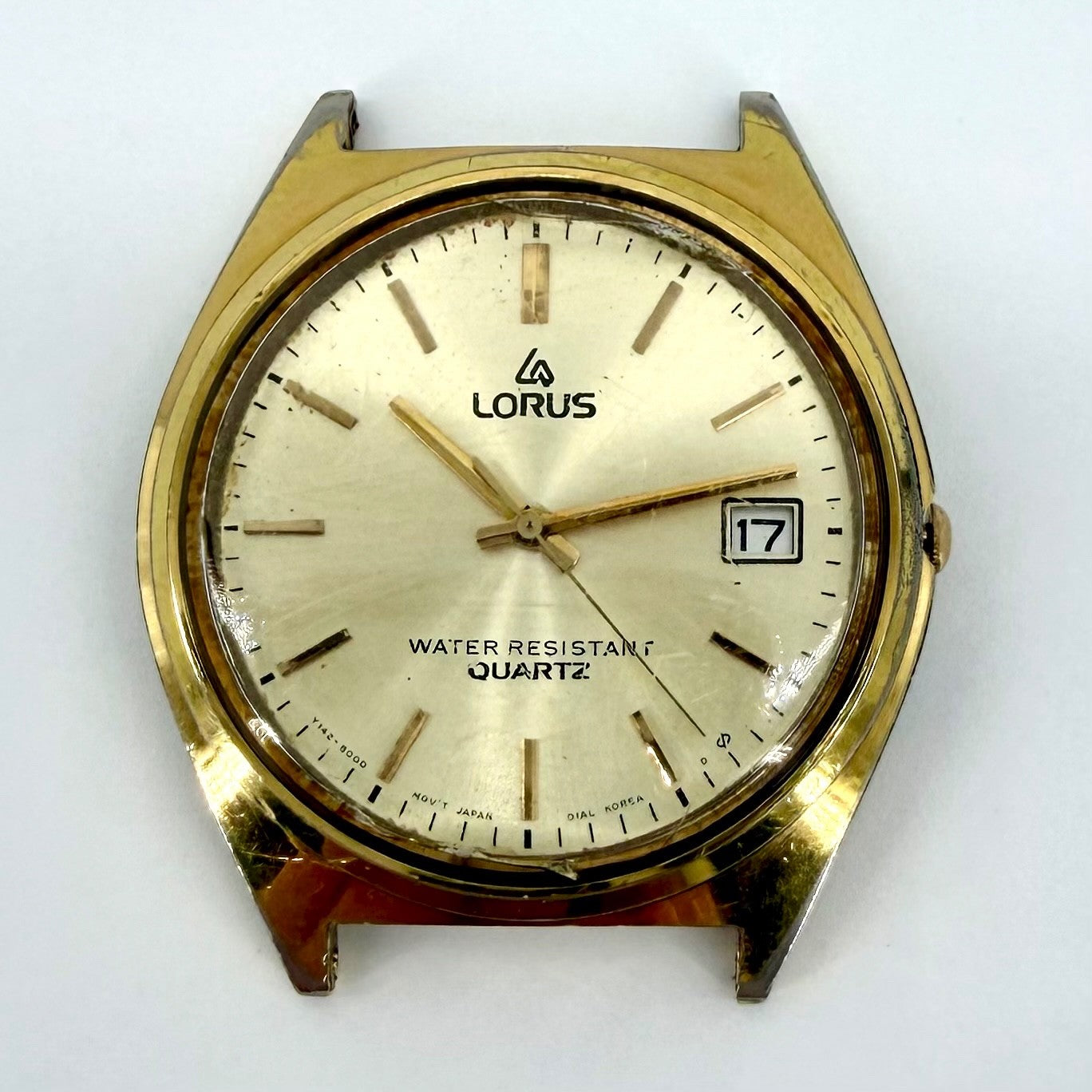 Vintage Lorus Quartz Watch – Gold Tone Case – Date – Working
