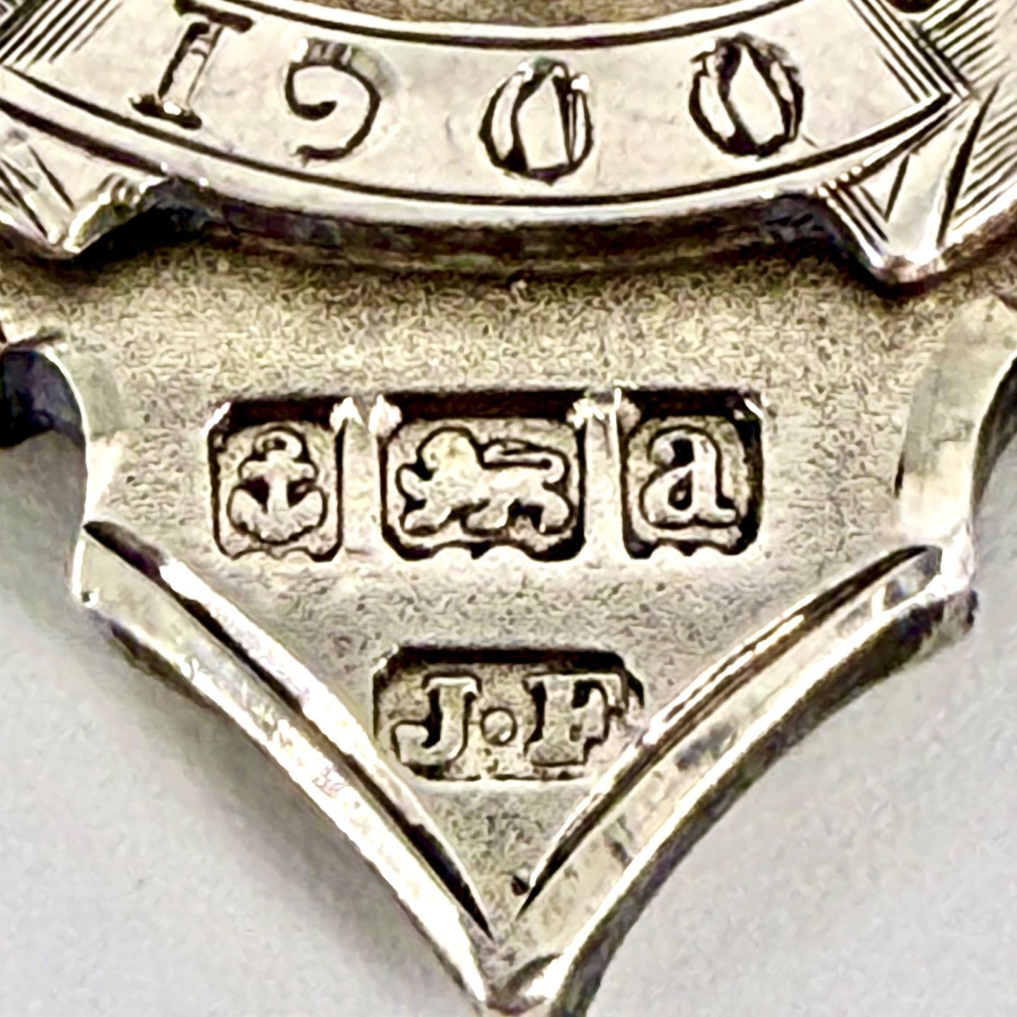 Antique Silver Fob Medal – Birmingham 1900 – James Fenton – Lozells “K” / “EAC”