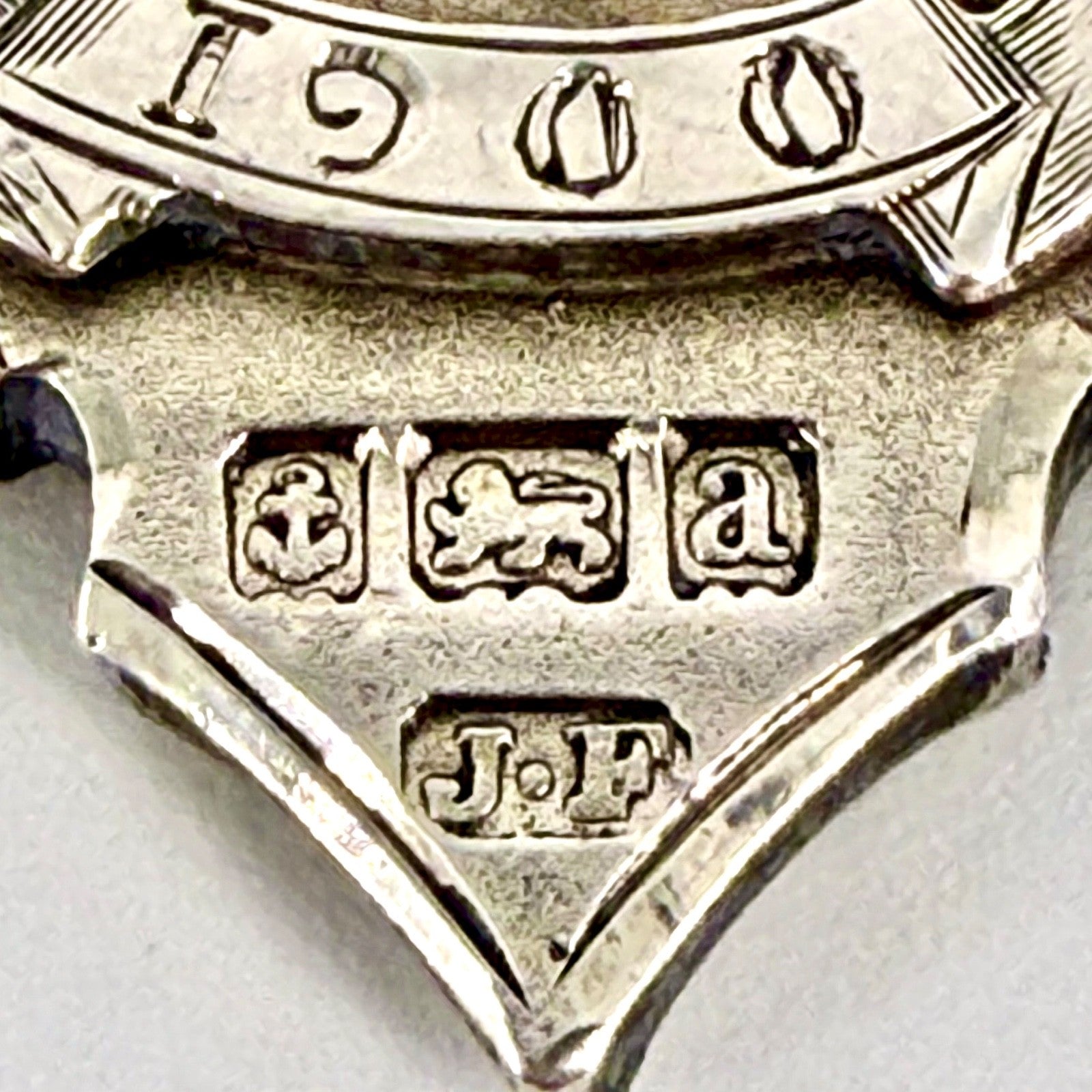 Antique Silver Fob Medal – Birmingham 1900 – James Fenton – Lozells “K” / “EAC”