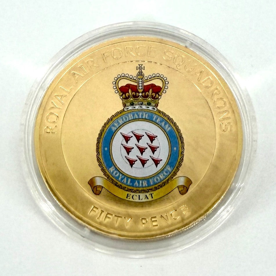 Royal Air Force Red Arrows Fifty Pence Coin – 2013 – Mint Condition