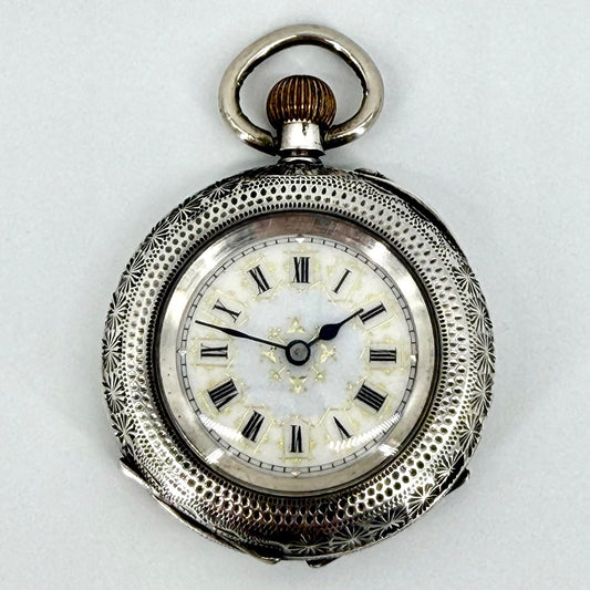Antique Swiss 935 Silver Pocket Watch – c.1900 - Working