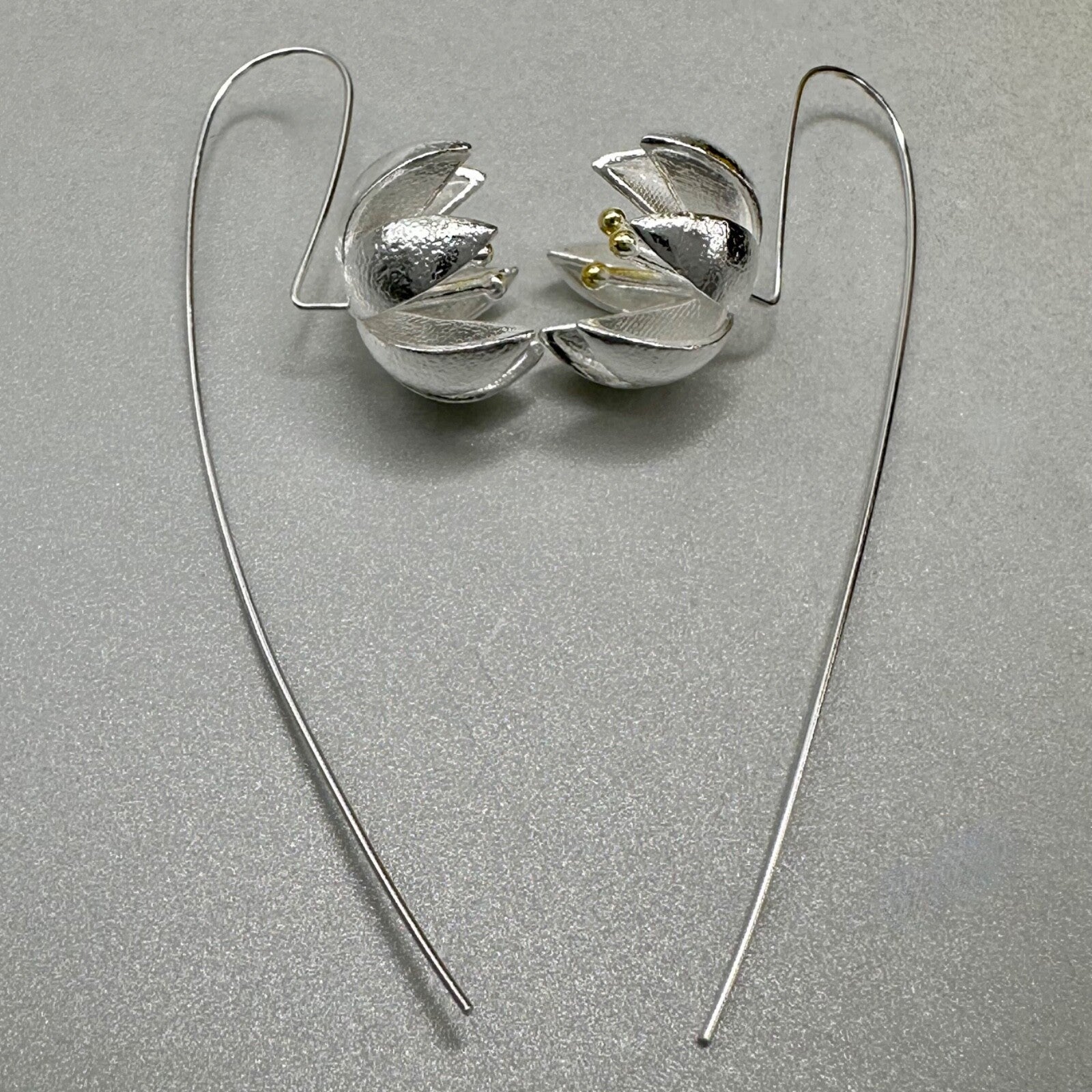 Elegant 925 Sterling Silver Handcrafted Flower Drop Earrings – Various Designs