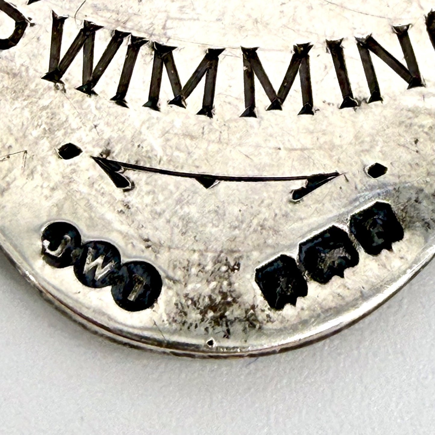 Antique Sterling Silver Swimming Fob Medal – 1930 - James Walter Tiptaft & Son