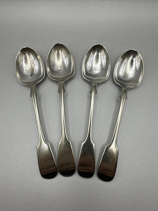 Antique Set of 4 Silver Plated Teaspoons