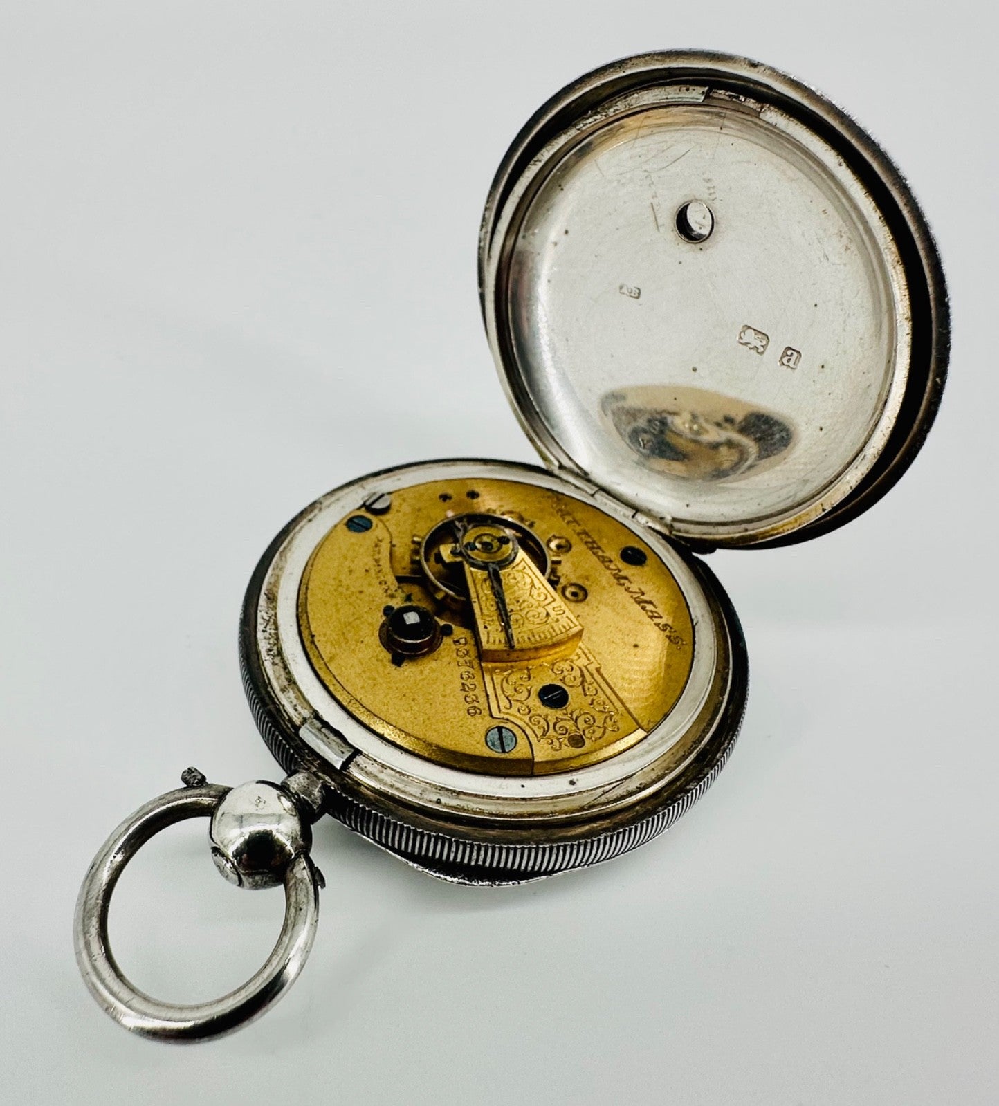 Antique AWW Co. Silver Cased Pocket Watch – Birmingham 1900 - Working