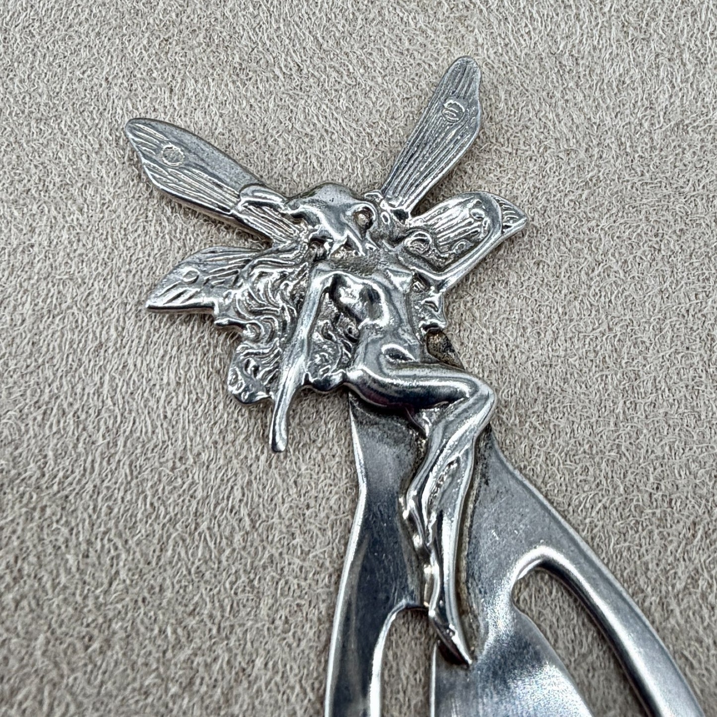 Vintage Sterling Silver Fairy Bookmark – 925