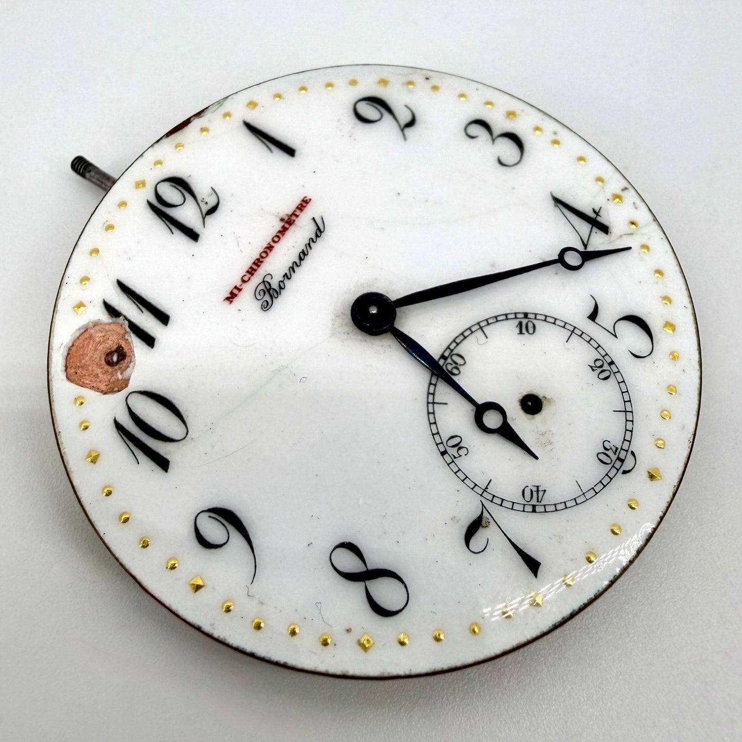 Antique Swiss Pocket Watch Movement – Mi-Chronomètre – c. Early 20th C - Working