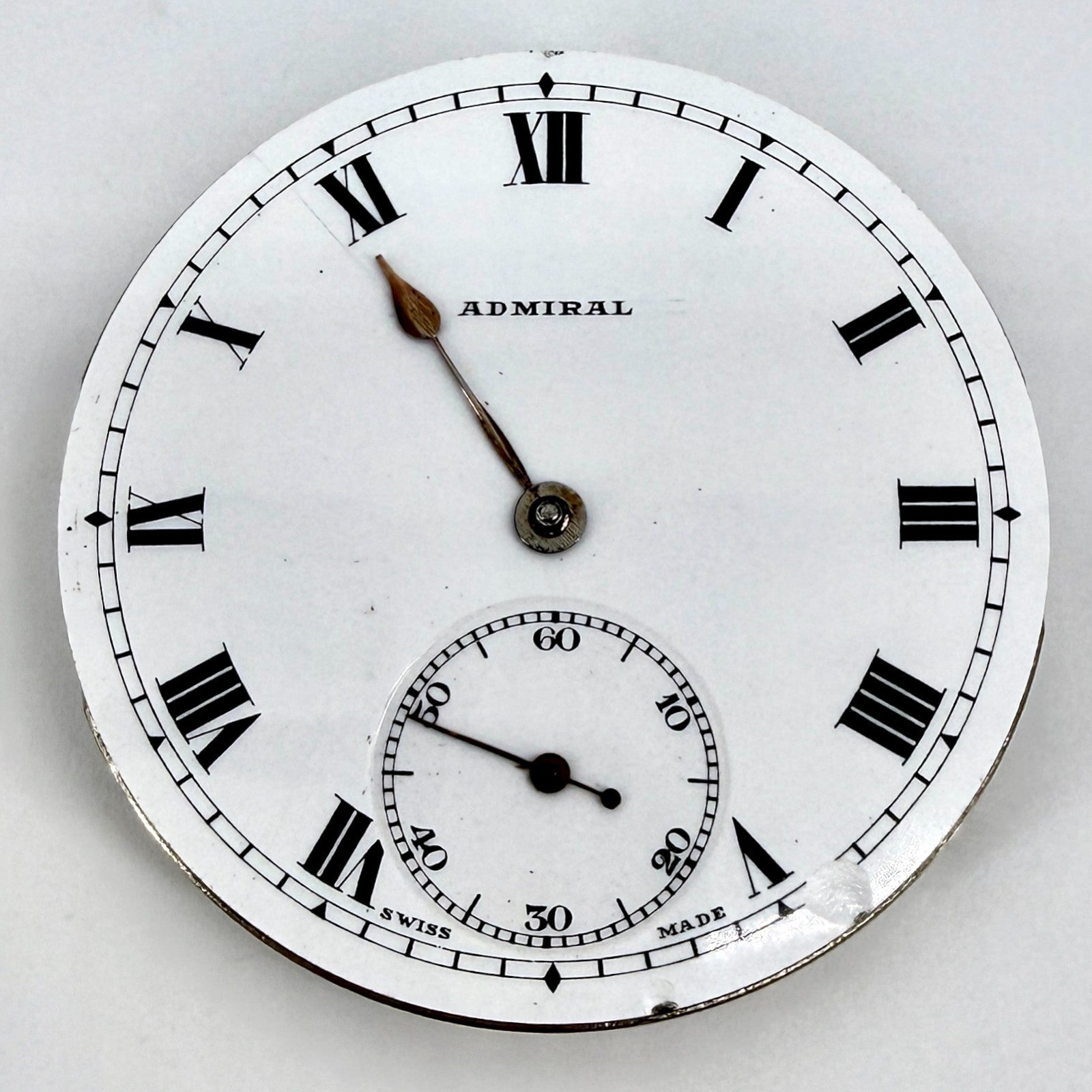 Vintage ADMIRAL CYMA Cal. 998 Pocket Watch Movement – 15J – Working