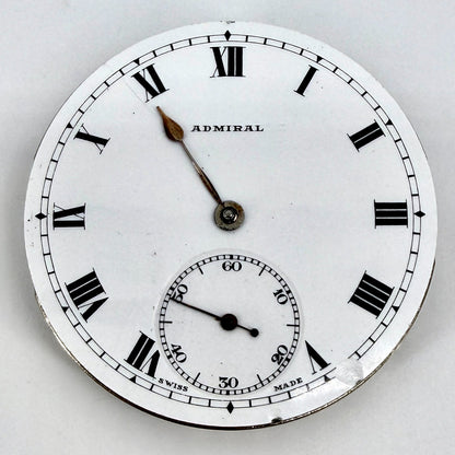 Vintage ADMIRAL CYMA Cal. 998 Pocket Watch Movement – 15J – Working