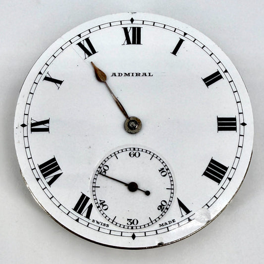 Vintage ADMIRAL CYMA Cal. 998 Pocket Watch Movement – 15J – Working