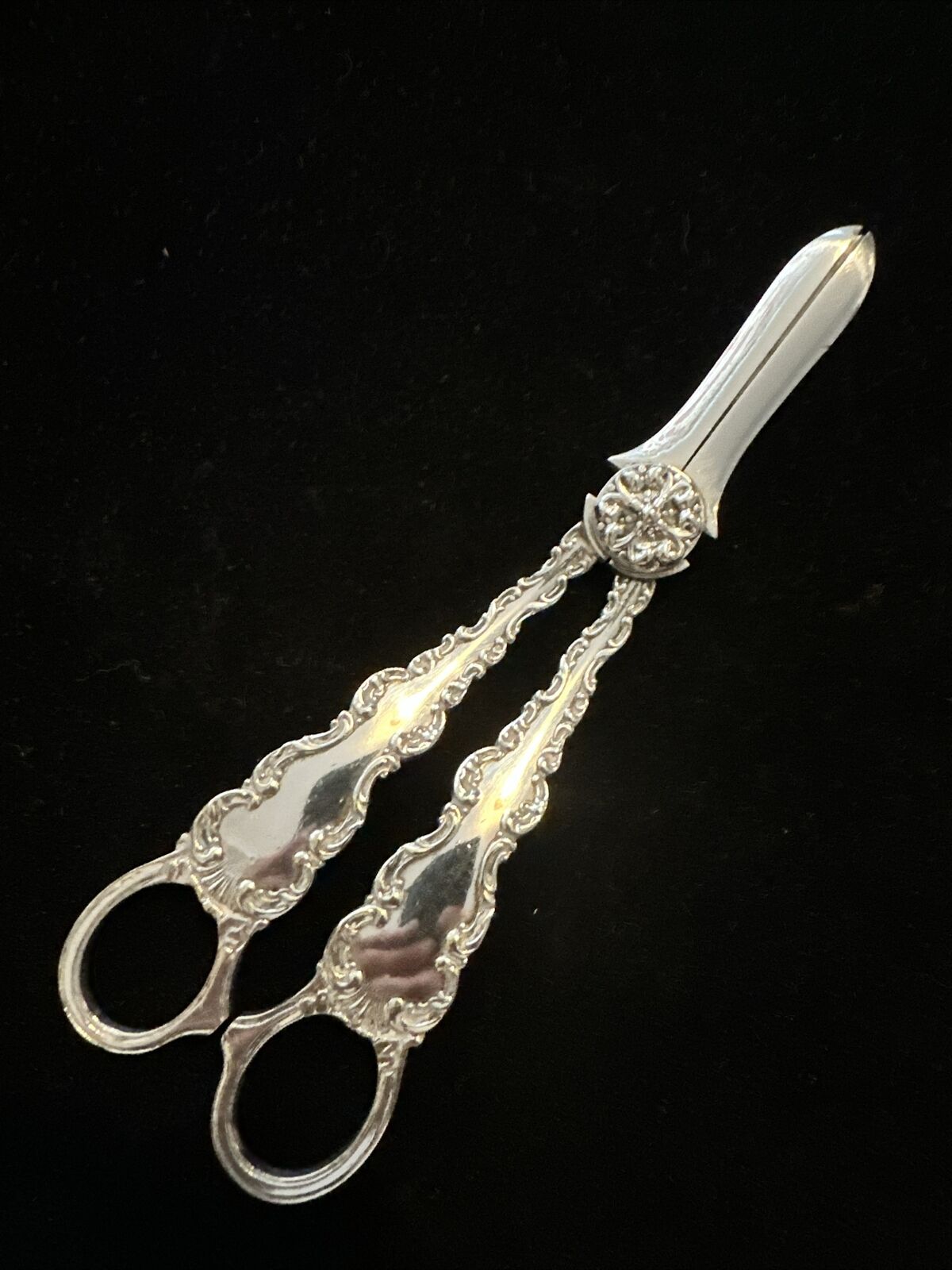 Antique Silver Plate Grape Scissors - Lee & Wigfull - Late 19th Century