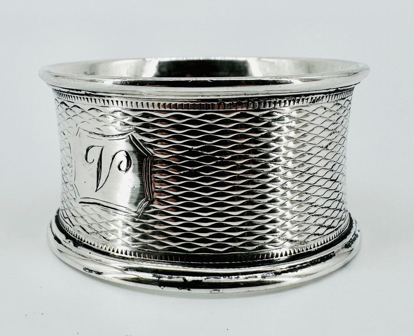 Antique Sterling Silver Napkin Ring – London 1854 – John Evans II