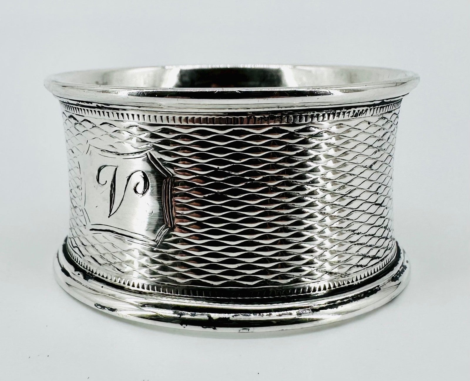 Antique Sterling Silver Napkin Ring – London 1854 – John Evans II