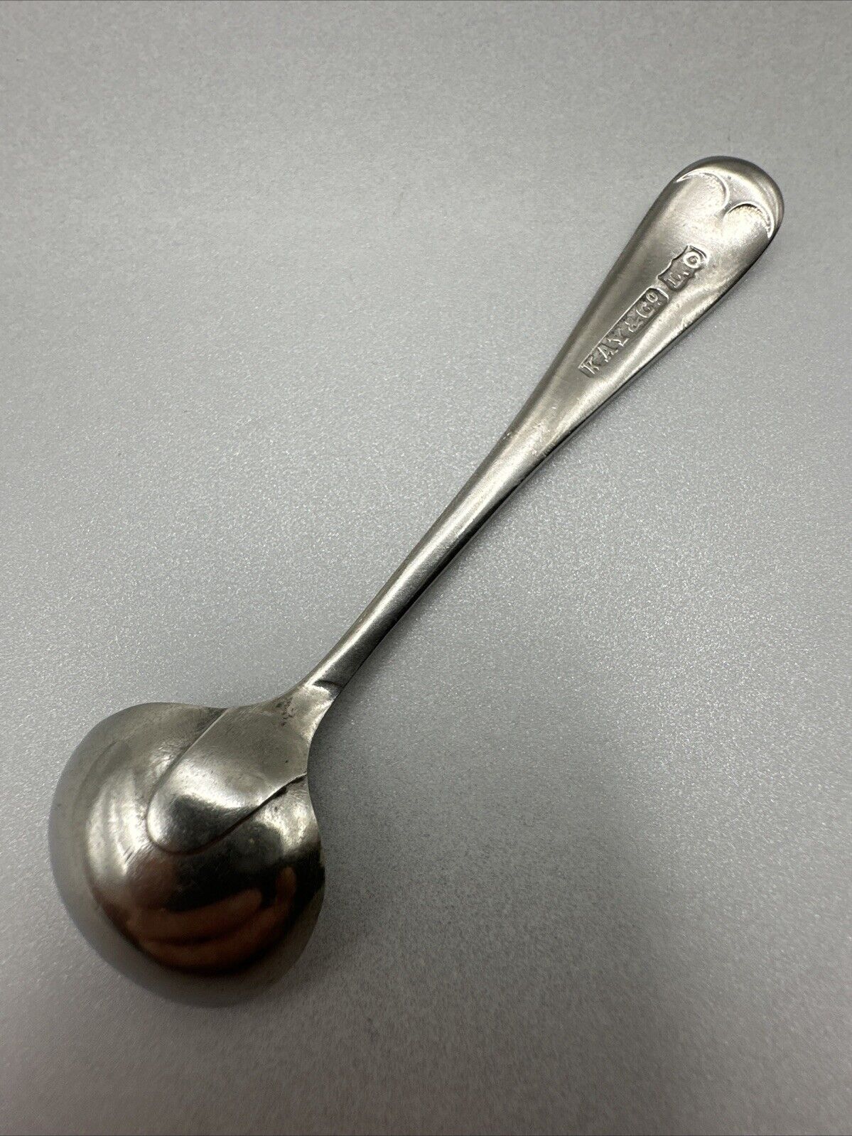Antique Silver Plated Salt Spoon - Kay & Co.