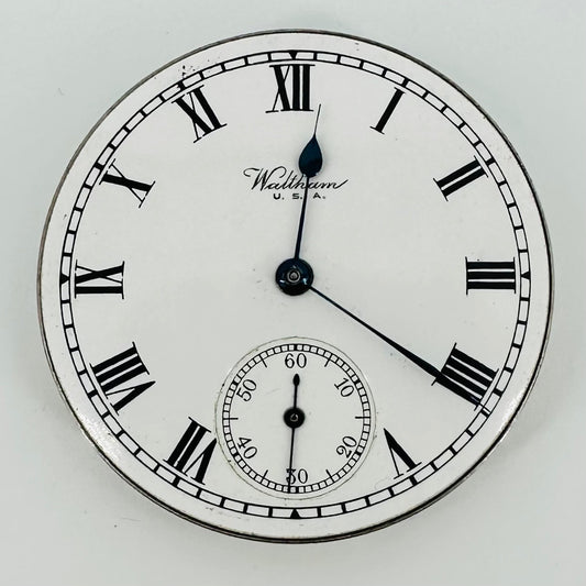 Antique Waltham Pocket Watch Movement, 16s Grade 610, 7 Jewels, c.1930 - Working
