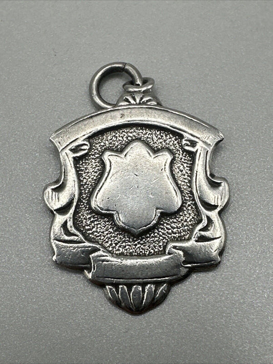 Vintage Silver Fob Medal Pendant - Birmingham 1957