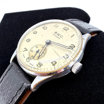 Vintage B.W.C. Suisse Manual Wind Wristwatch – c.1940s – 15J – Working