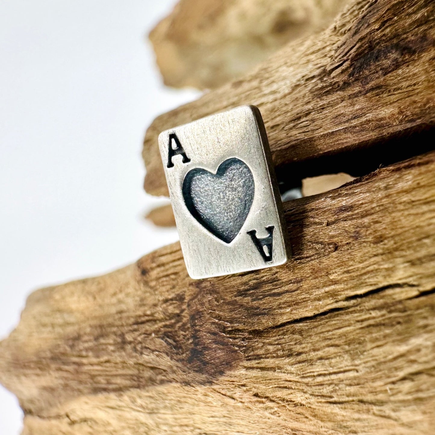 Brand New 925 Sterling Silver Ace of Hearts Stud Earring
