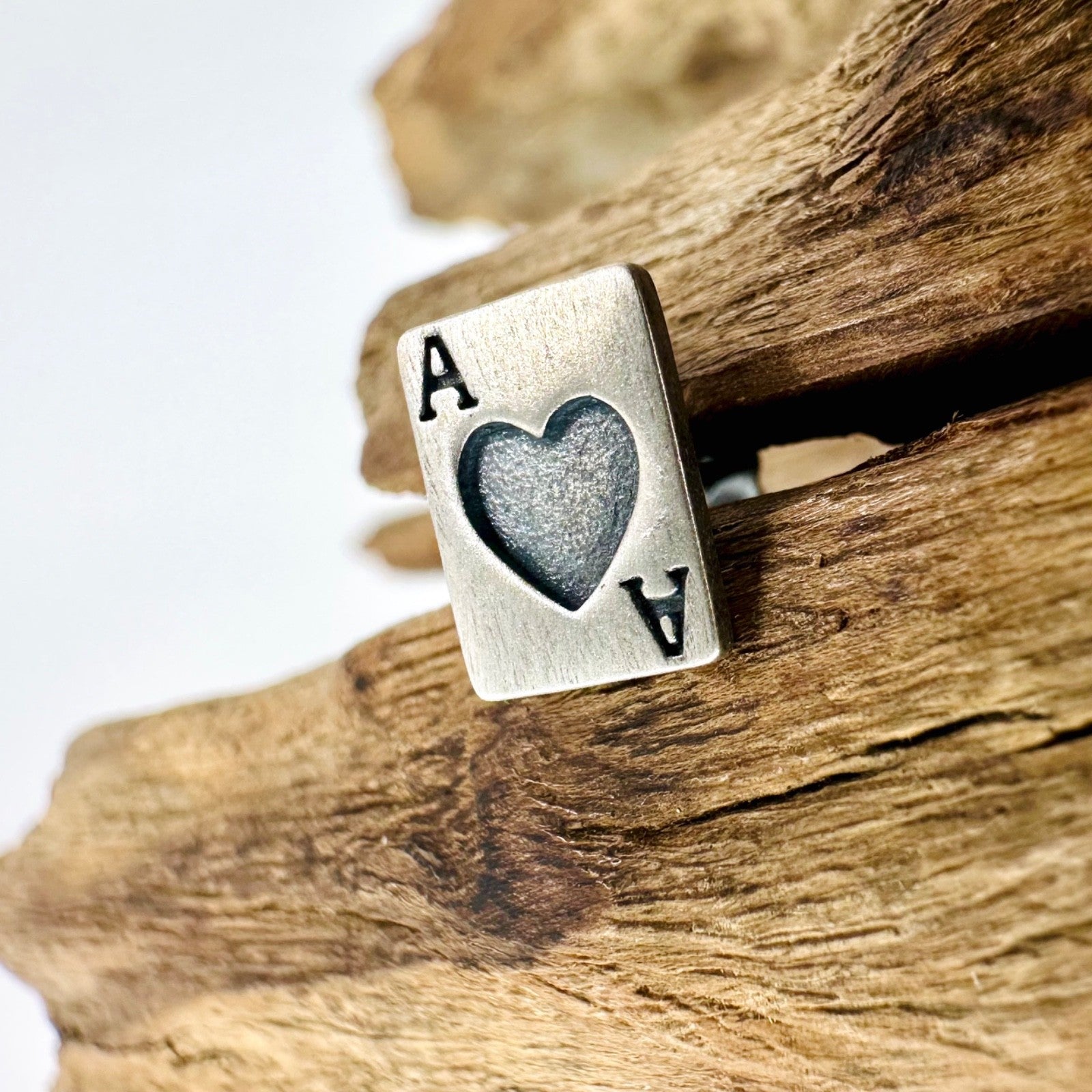 Brand New 925 Sterling Silver Ace of Hearts Stud Earring