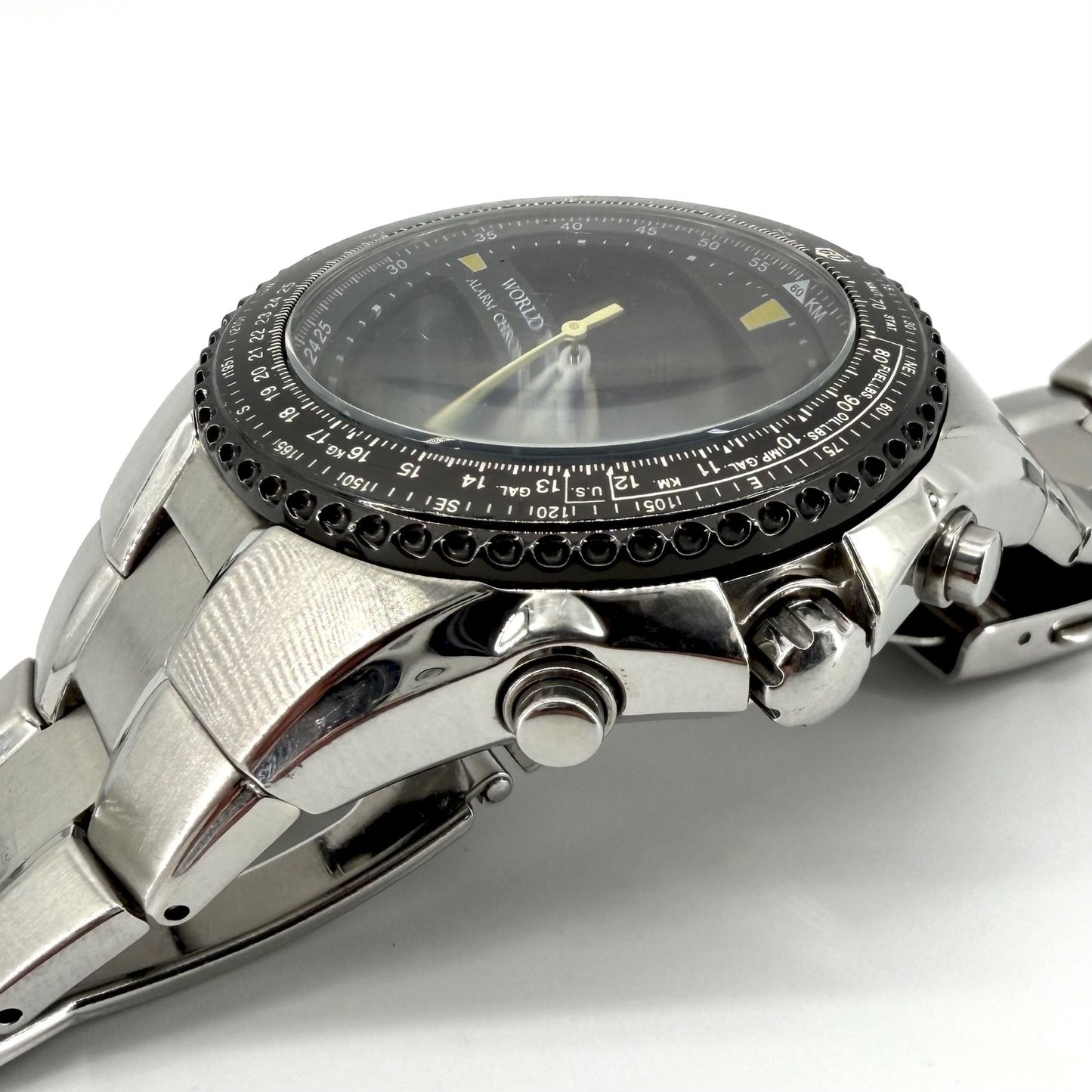 Pulsar NX14-X001 World Time Alarm Chronograph Watch – Analog Digital