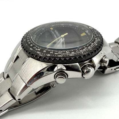 Pulsar NX14-X001 World Time Alarm Chronograph Watch – Analog Digital