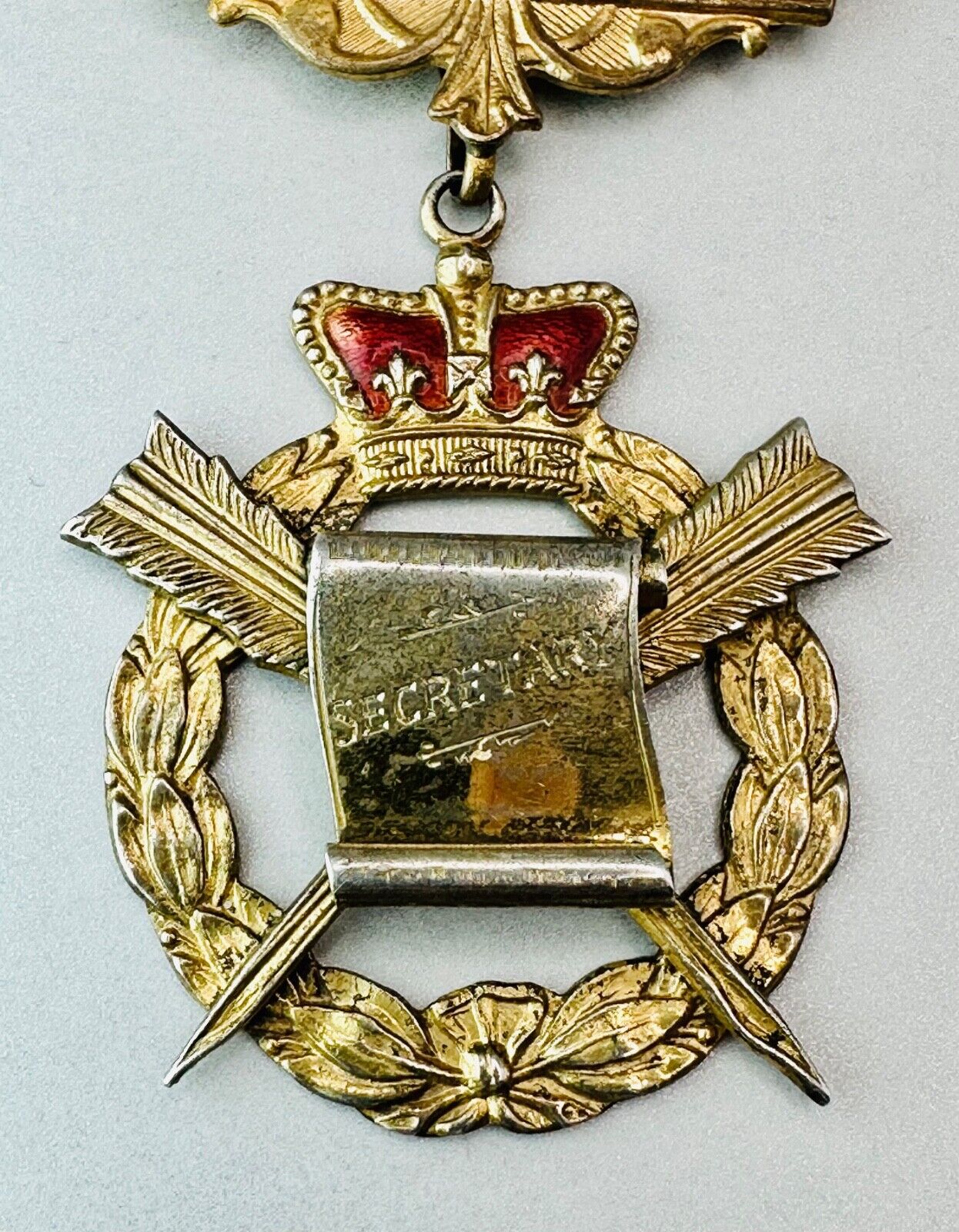 Vintage Gilt Silver Masonic Medal - Hallmarked Birmingham 1959 - F.C. Parry & Co