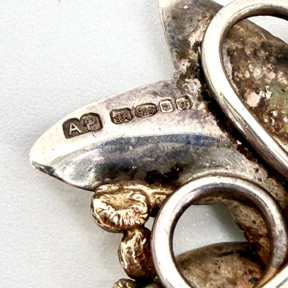 Handmade Sterling Silver Ivy Leaf Set by Ann Powell – Hallmarked London 2006