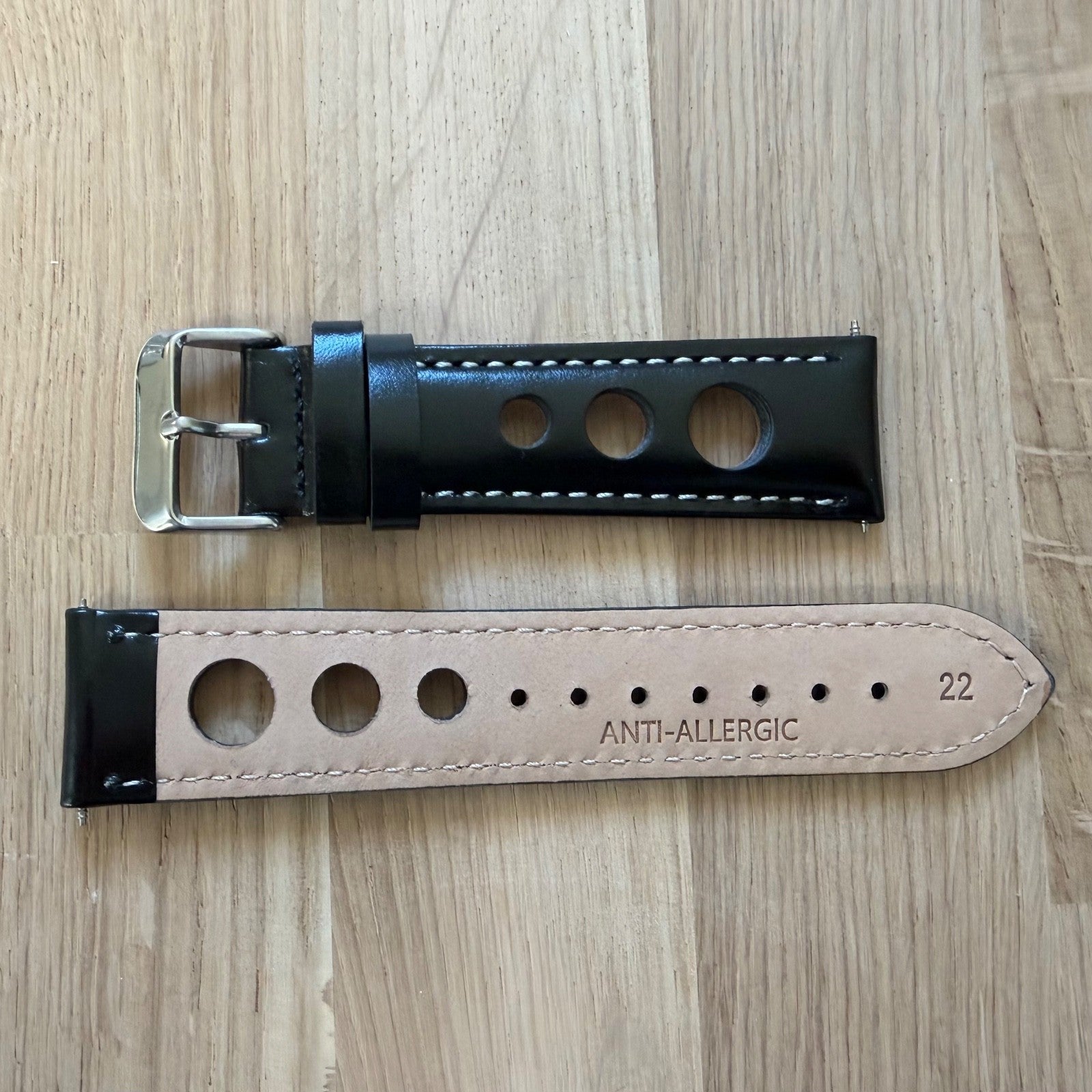 Brand New Grand Prix Style Smooth Leather Watch Strap – Genuine Calf Leather